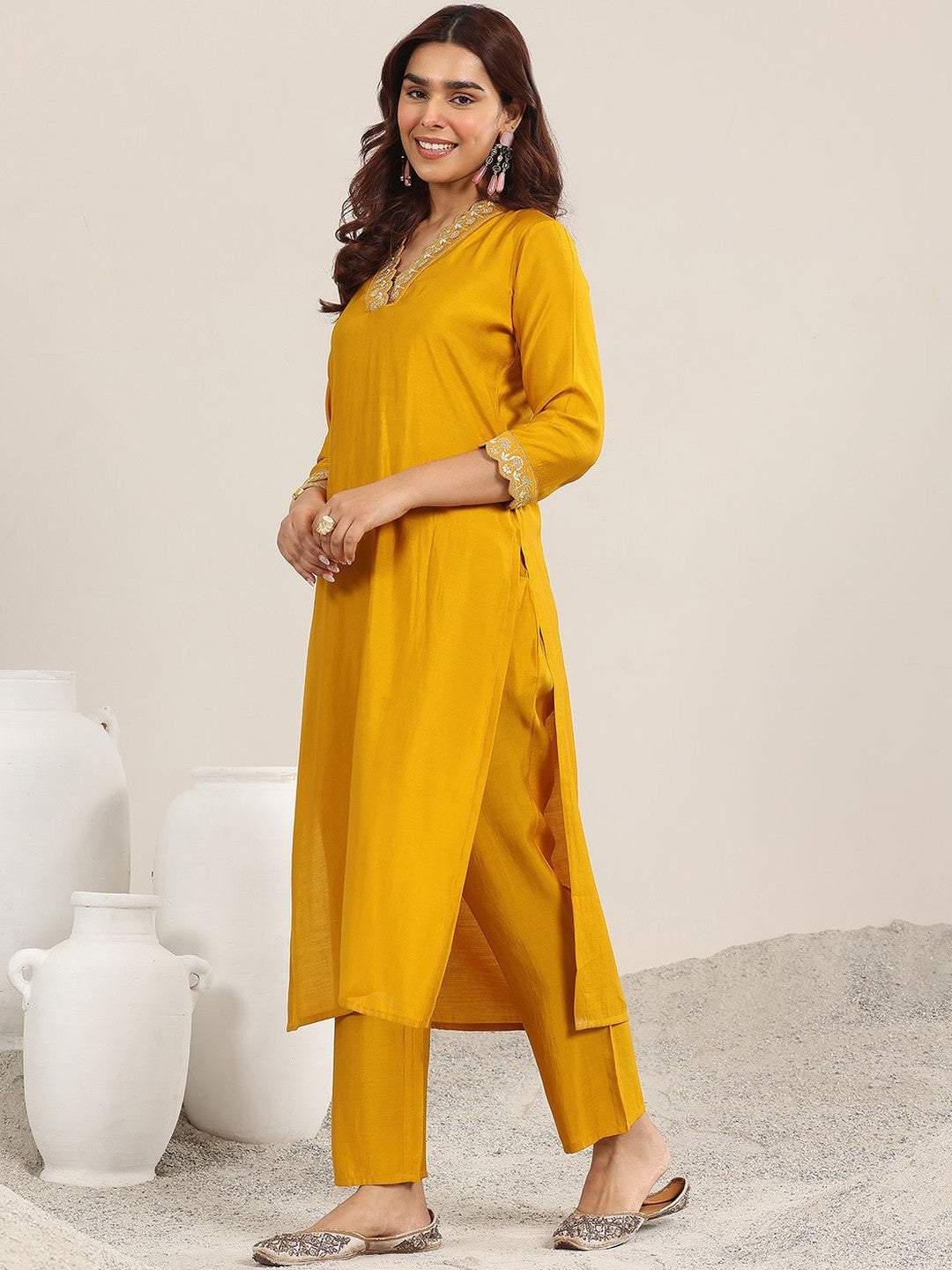 Women Ethnic Motifs Embroidered Kurta with Trousers & Dupatta