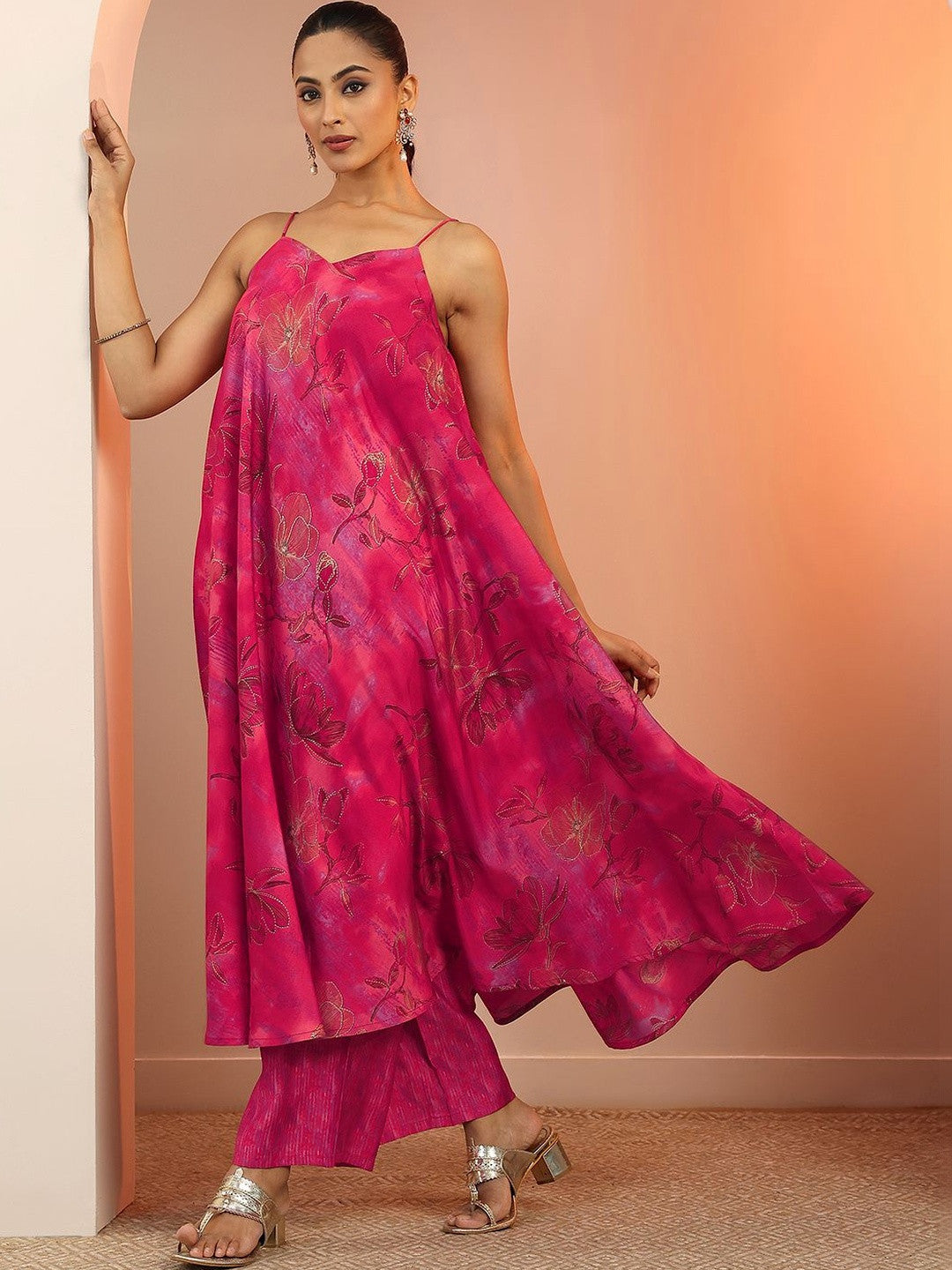 Women Floral Printed Regular Kurta with Palazzos