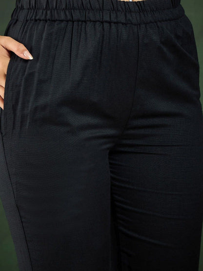 Printed Round Neck Kurta & Trousers Kurta Sets