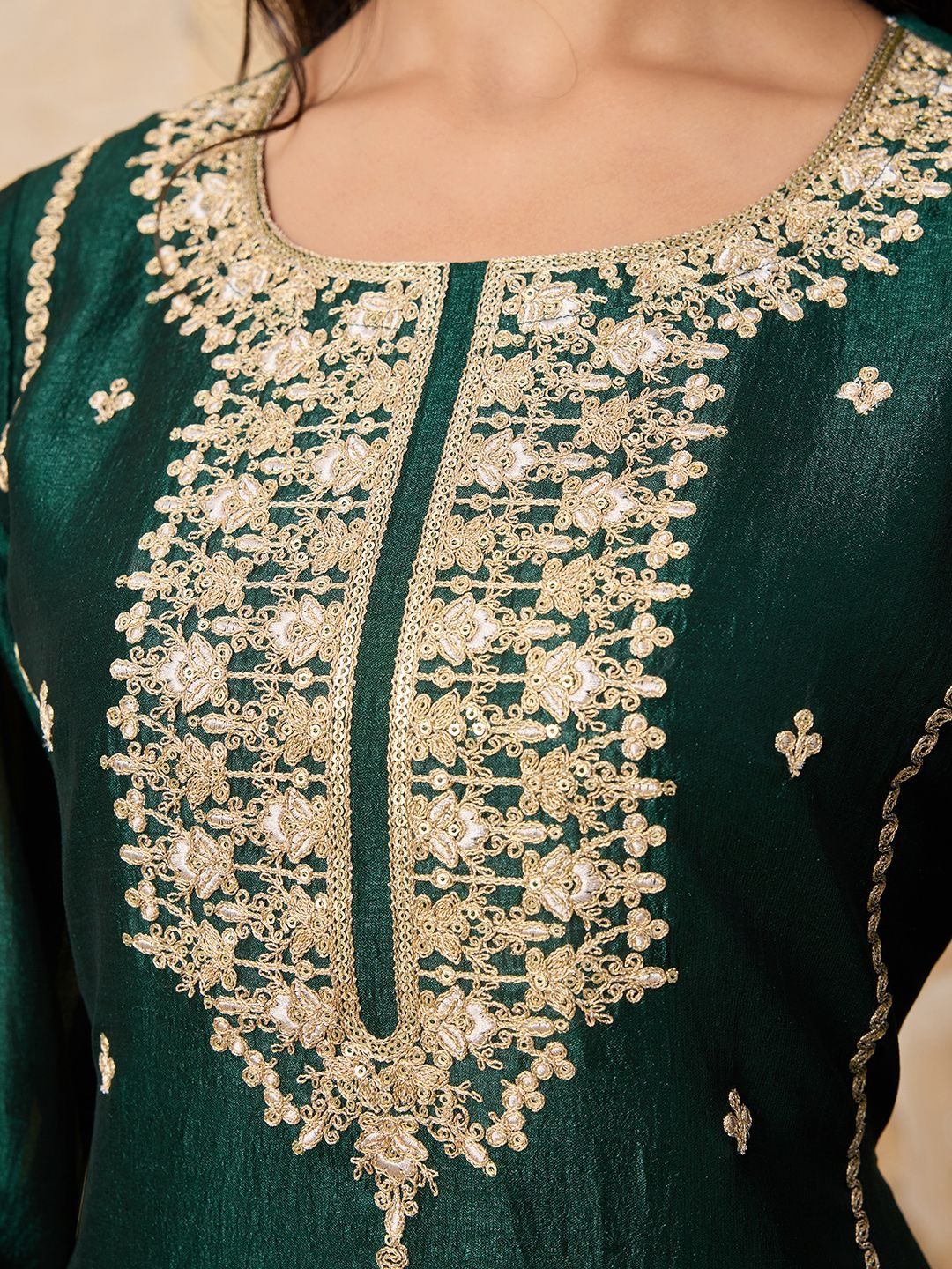 Dhiyona HOP Embroidered Kurta & Sharara with Dupatta