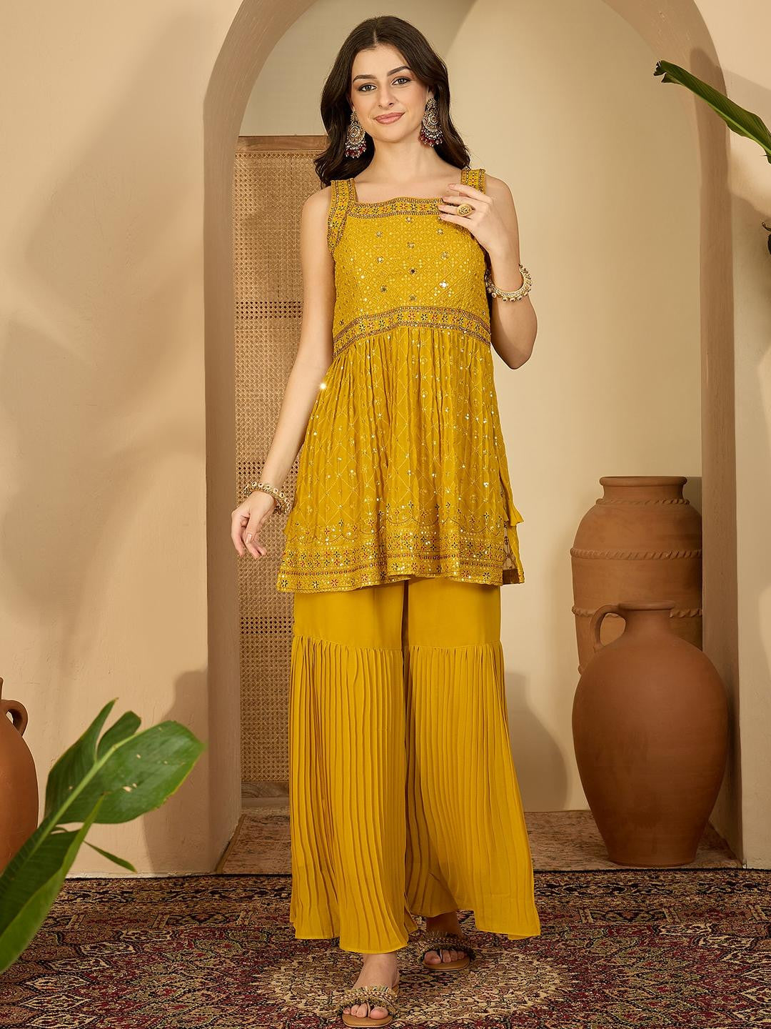 Women Yellow Kurta Sets