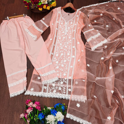 Dhiyona KL Women Floral Embroidered Regular Kurta with Palazzos & With Dupatta