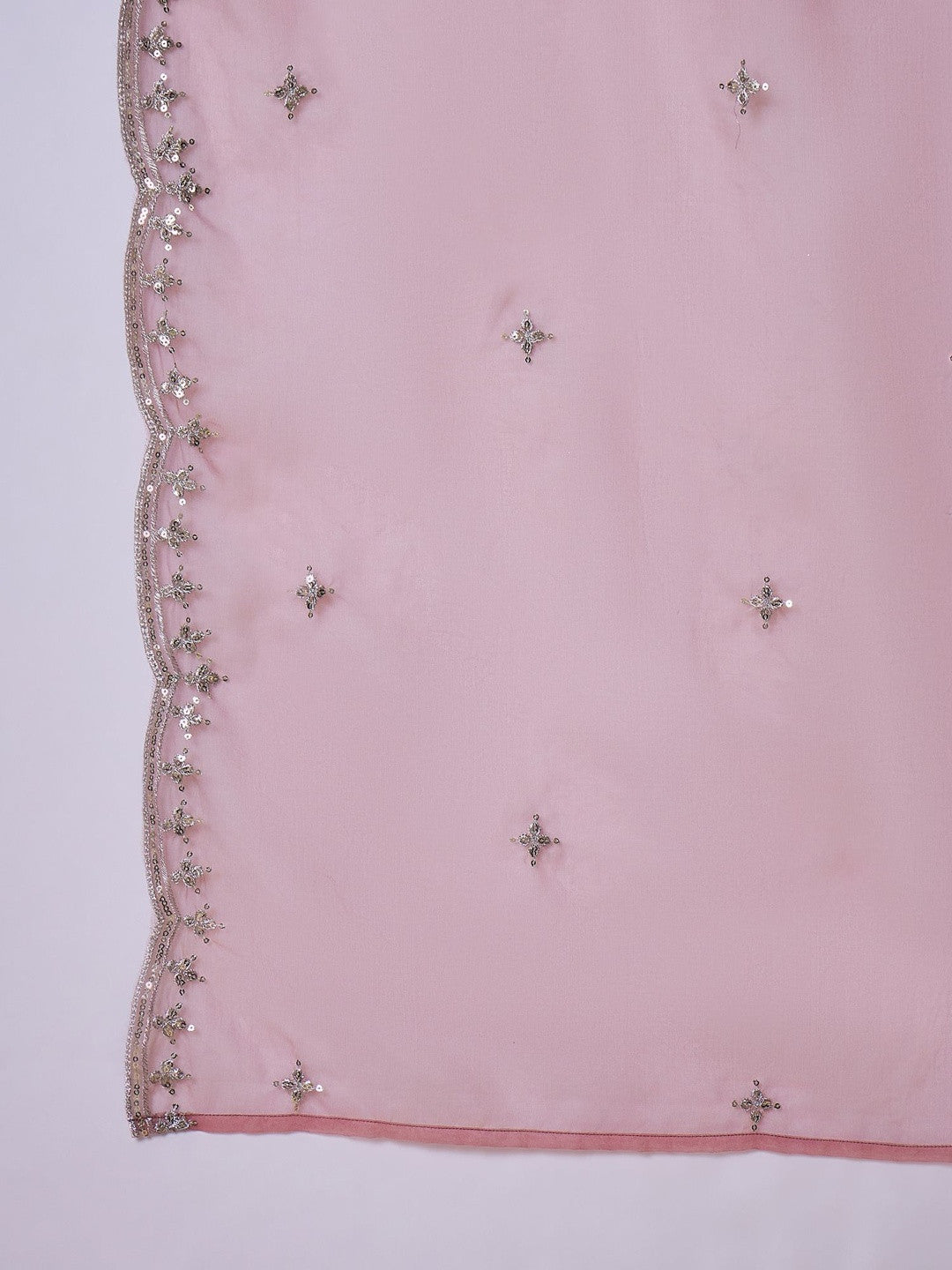 Embroidered V-Neck Kurta & Trousers Kurta Sets