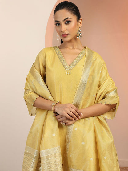 Dhiyona LL Women Embroidered Regular Kurti with Palazzos & Dupatta