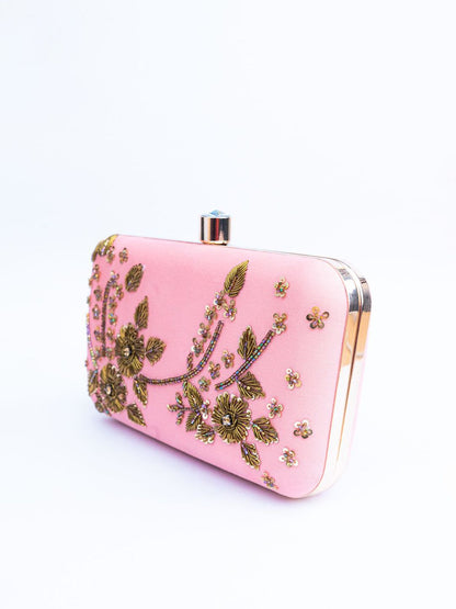 Dhiyona NR Floral Embroidered Box Clutch