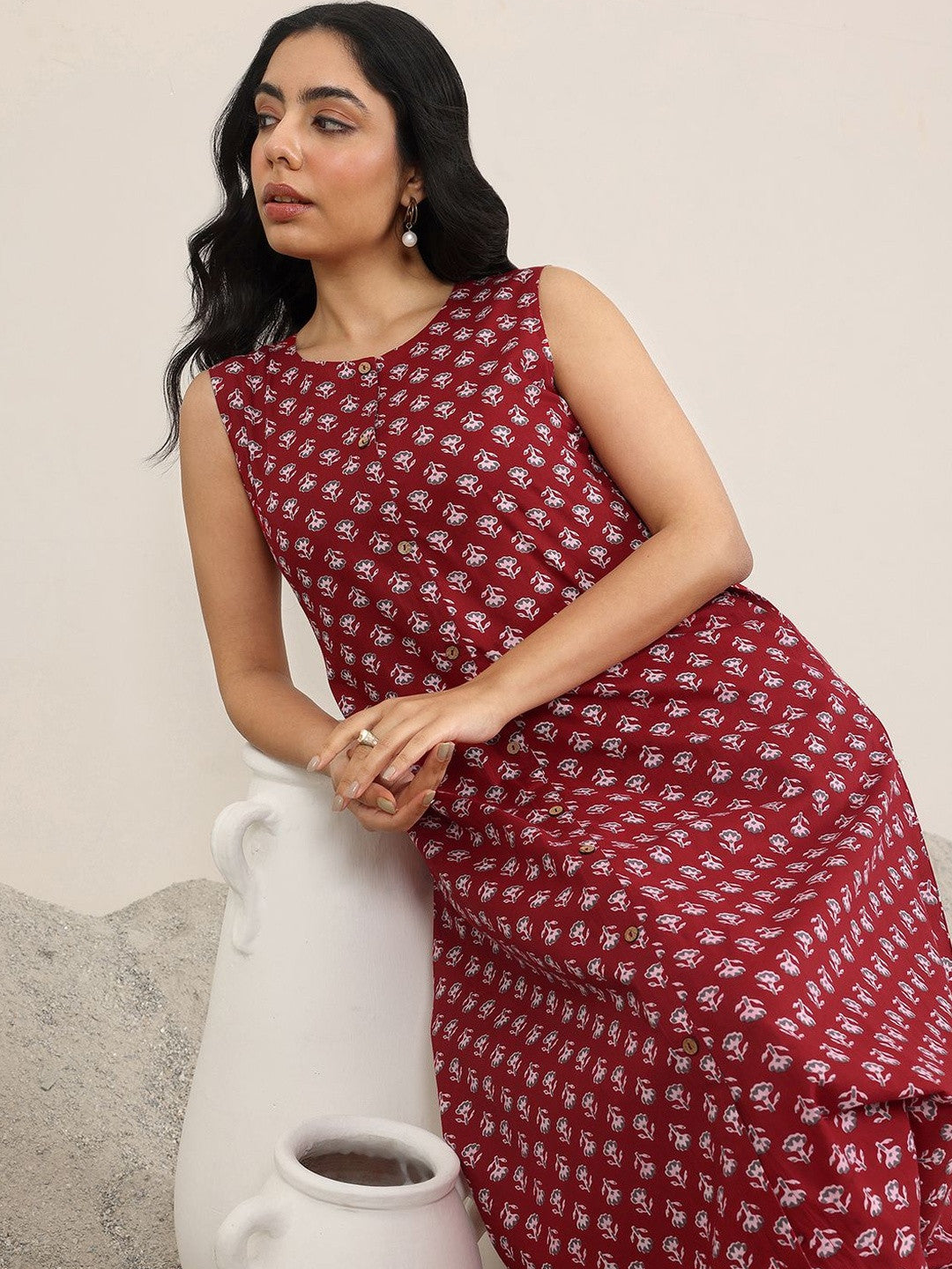 Women Ethnic Motifs Printed Regular Kurta with Trousers