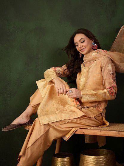 Dhiyona SN Printed Kurta & Palazzo With Dupatta