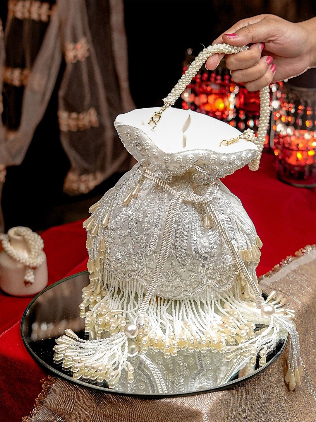 Dhiyona NR Embellished Water Resistant Potli Bag