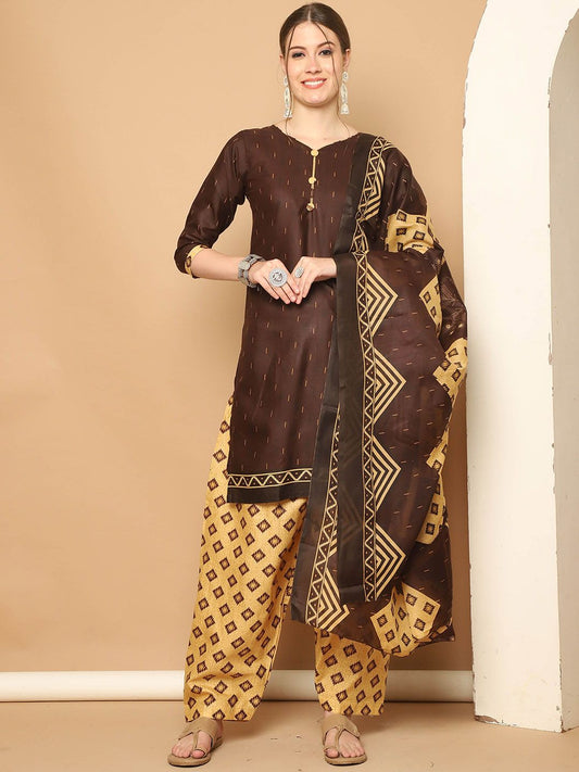 Dhiyona KL Women Floral Printed Regular Kurta with Salwar & With Dupatta
