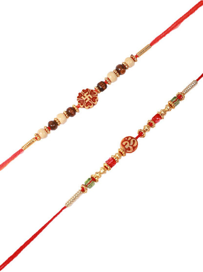 Dhiyona Set Of 2 Beaded Rakhi