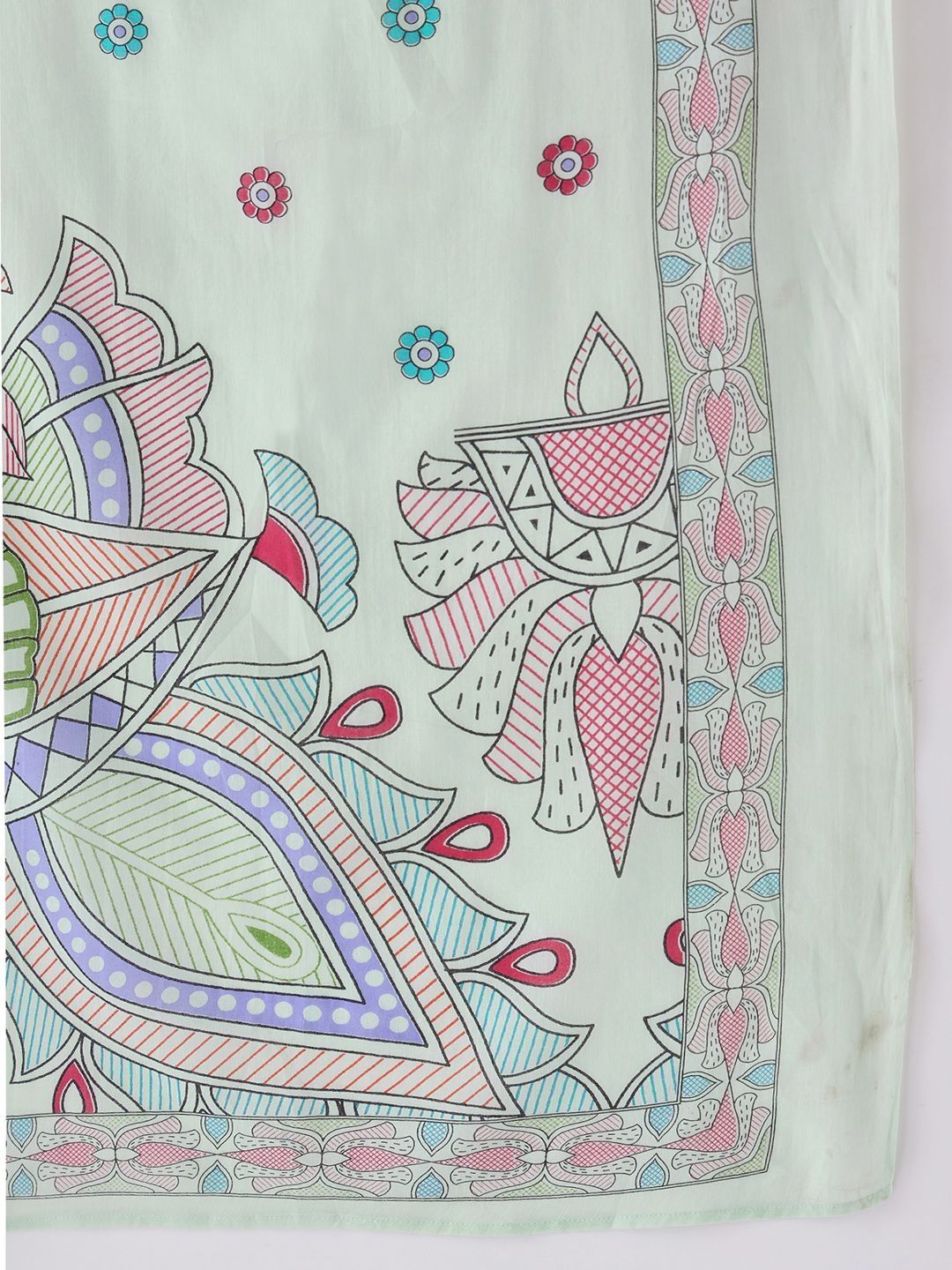 Ethnic Motifs Printed Panelled Pure Cotton Kurta with Trousers & With Dupatta