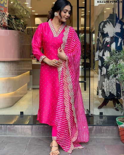 Dhiyona KL Women Printed Regular Kurta with Palazzos & With Dupatta