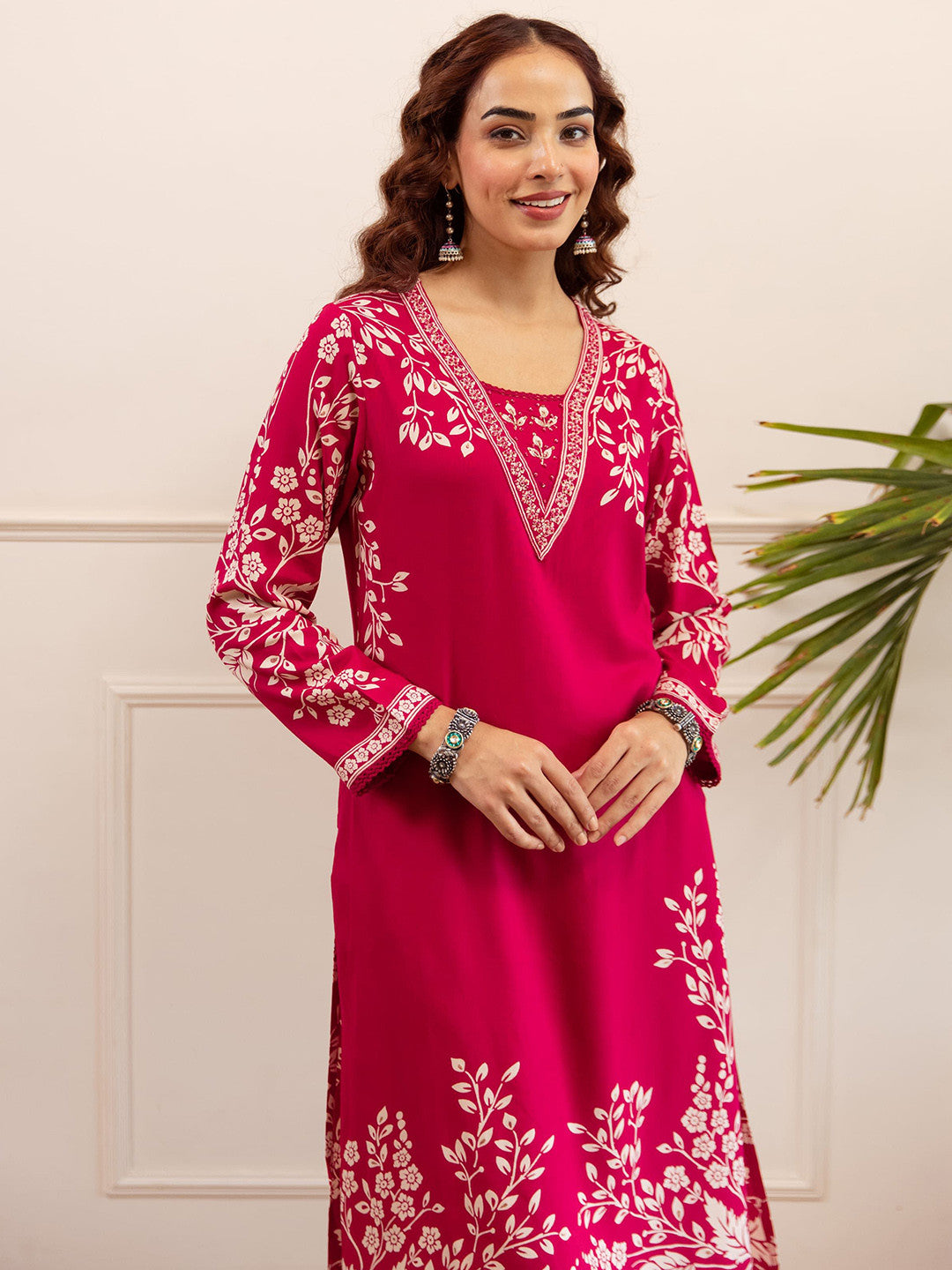 Women Printed A-Line Kurta & Palazzos