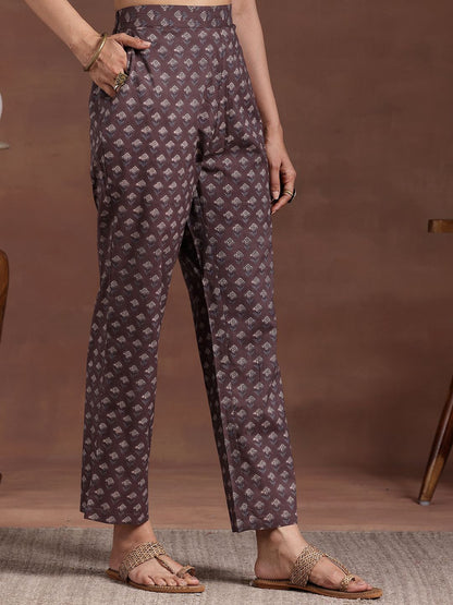 Women Floral Printed Panelled Pure Cotton Kurta with Trousers
