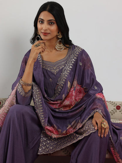 Dhiyona LL Women Floral Embroidered Regular Kurta with Palazzos & With Dupatta