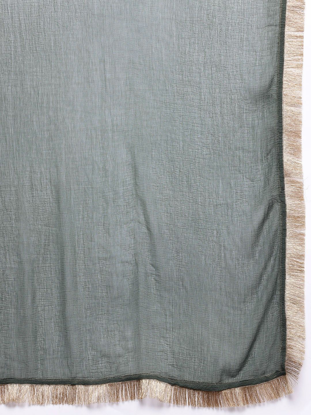 Dhiyona VA Ethnic Motifs Embroidered Zari Kurta With Palazzos & Dupatta