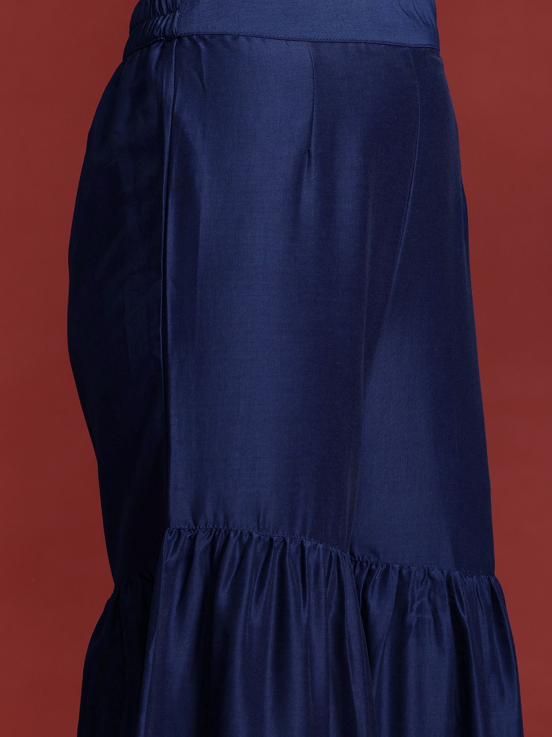 Dhiyona AN Printed Panelled Sequinned Kurta with Sharara & Dupatta