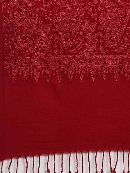 Dhiyona PA Women Ethnic Motifs Embroidered Shawl