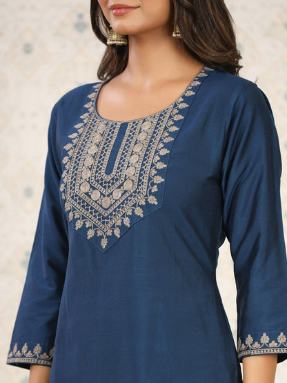 Dhiyona OD  Embroidered Yoke Design Straight Kurta