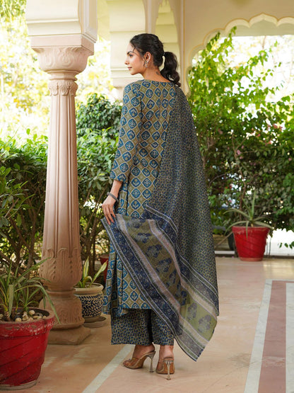 Dhiyona KL Women Floral Printed Kurta with Palazzo & Dupatta
