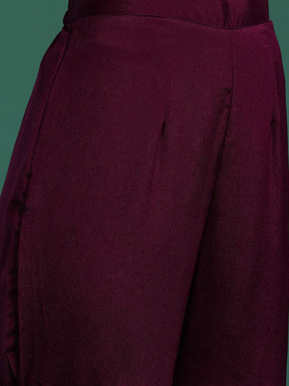Dhiyona IE Ethnic Motifs Embroidered Regular Sequinned Kurta with Sharara & Dupatta