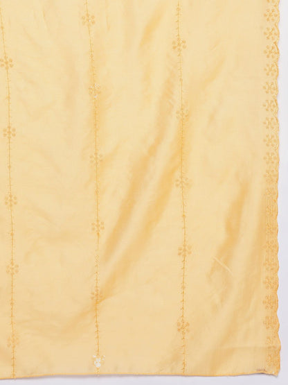 Dhiyona LL Floral Embroidered Sequinned Kurta with Palazzos & Dupatta