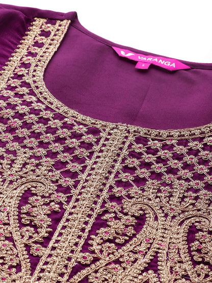 Dhiyona VA Women Ethnic Motifs Embroidered Kurta with Palazzos & With Dupatta