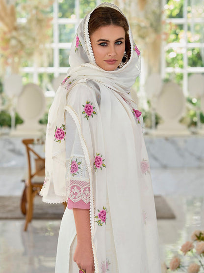 Women Floral Embroidered Regular Thread Work Pure Cotton Kurta