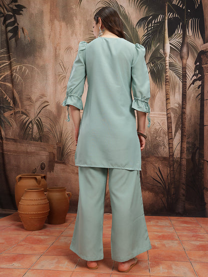 Regular Puff Sleeves Republic Day Kurta & Palazzos