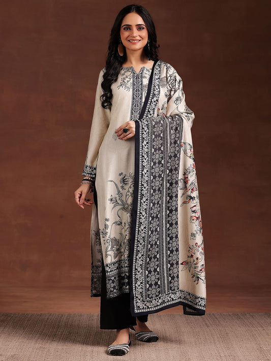 Women Floral Printed Regular Kurta with Trousers & With Dupatta