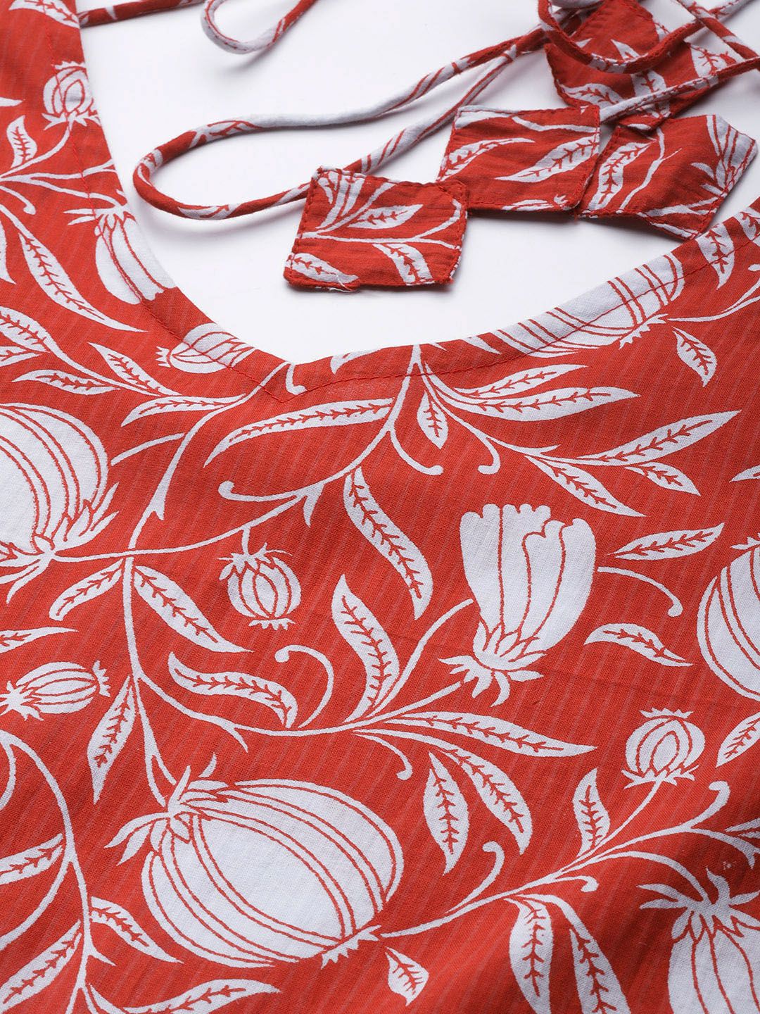 Dhiyona VA Women'sFloral Printed Pure Cotton Kurta with Trousers & With Dupatta