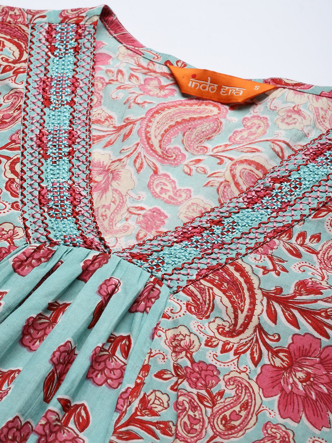Dhiyona IE Women Floral Printed Pure Cotton Kurta