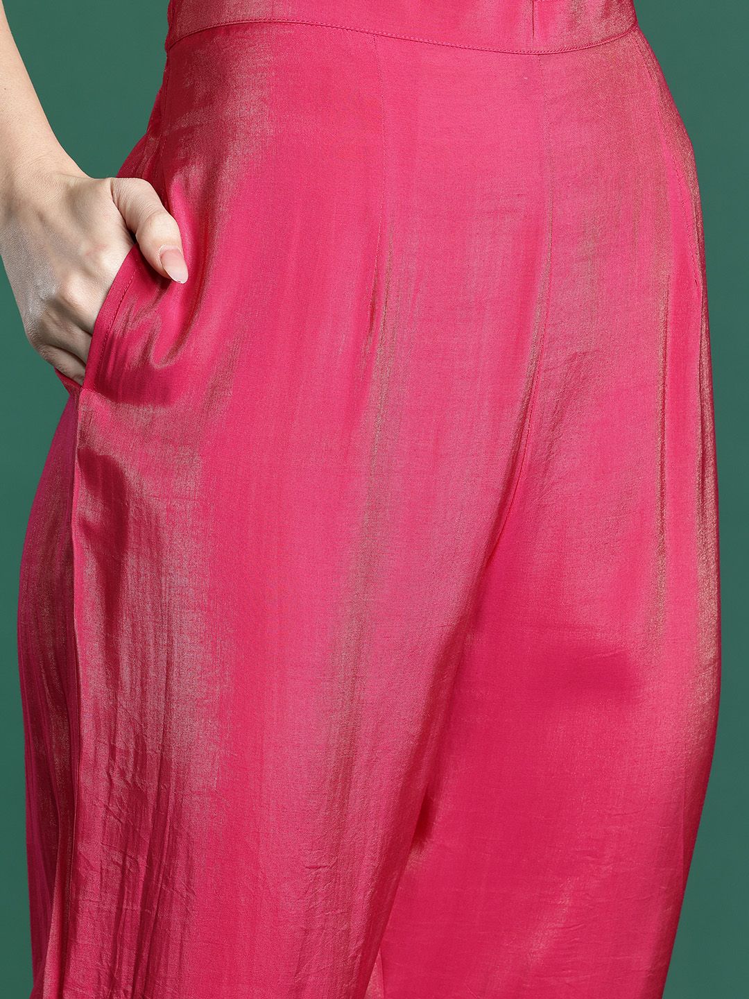 Ethnic Motifs Embroidered Regular Kurta with Trousers