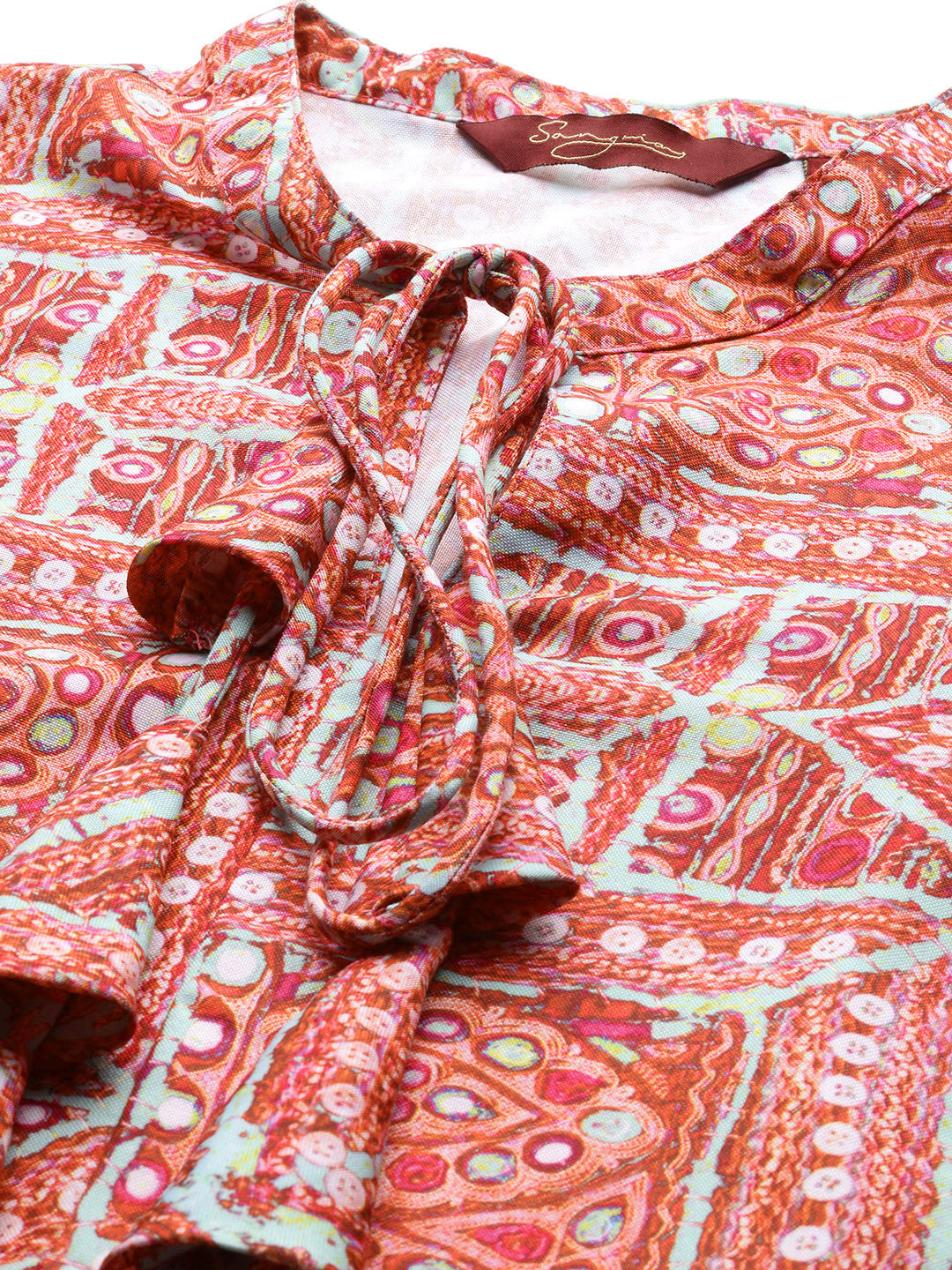Ethnic Motifs Printed High Slit Kurta with Palazzos