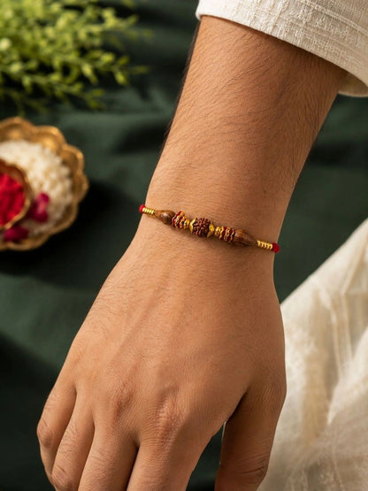 Dhiyona Set Of 3 Rakhi With Roli& Chawal