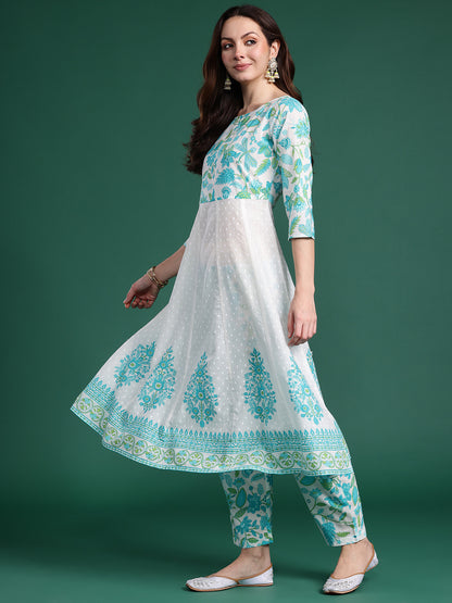 Women Floral Printed Regular Pure Cotton Kurta Set