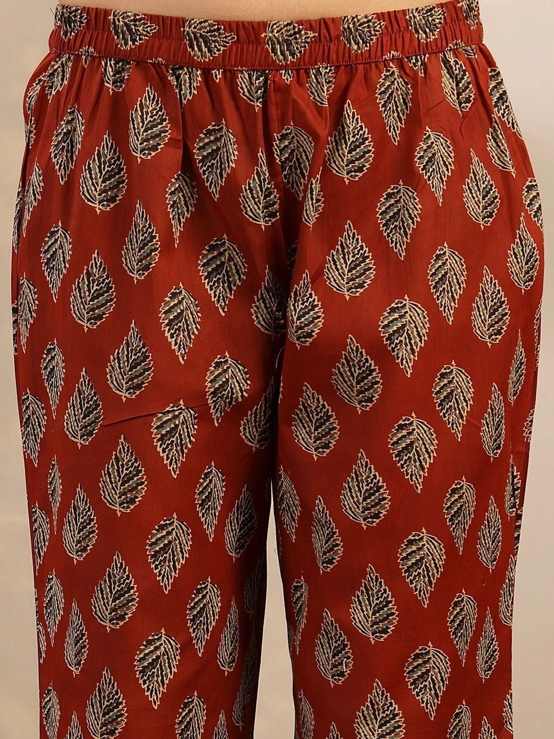 Women Ethnic Motifs Printed Angrakha Kurta with Trousers & With Dupatta
