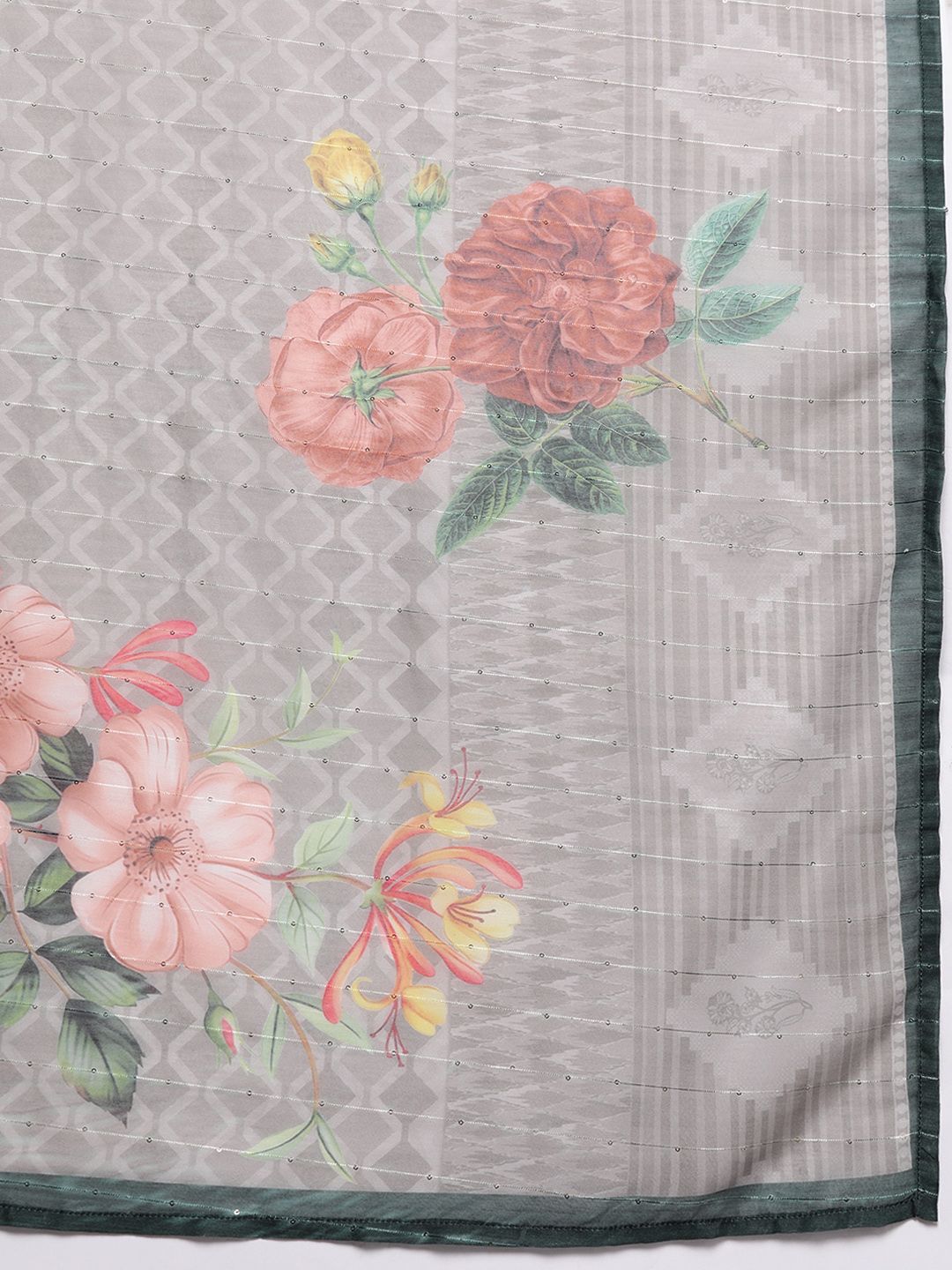 Dhiyona VA Floral Yoke Design Thread Work Kurta with Sharara & With Dupatta