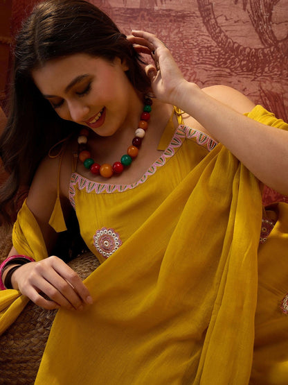 Women Ethnic Motifs Embroidered Regular Thread Work Pure Cotton Kurta with Palazzos & With Dupatta