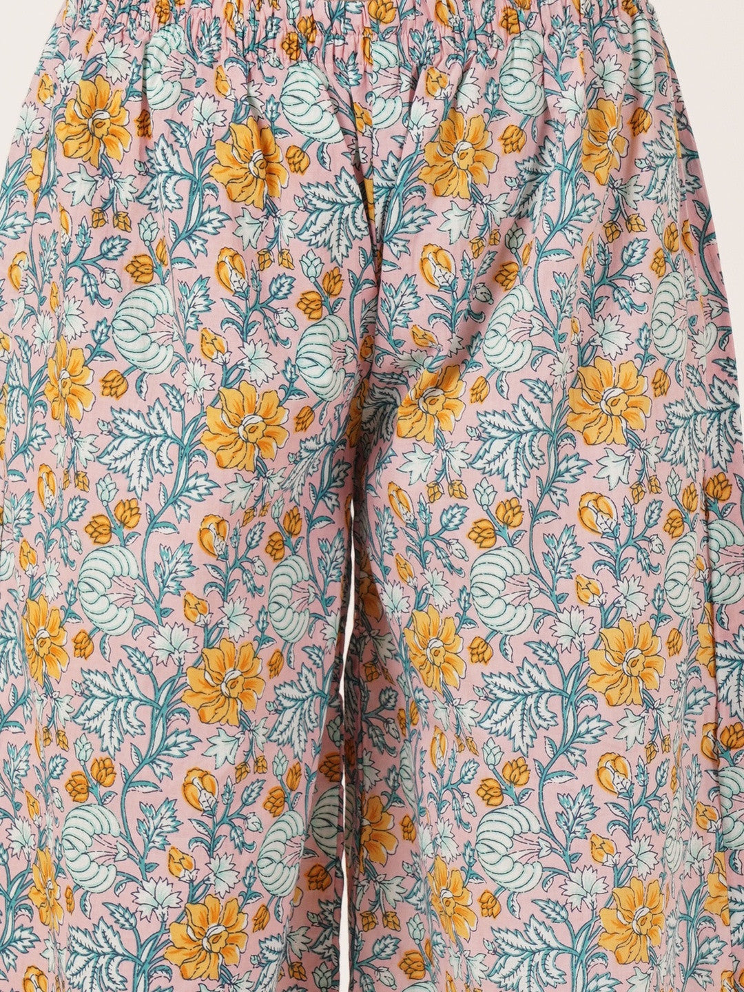 Women Floral Printed Regular Pure Cotton Kurta with Palazzos