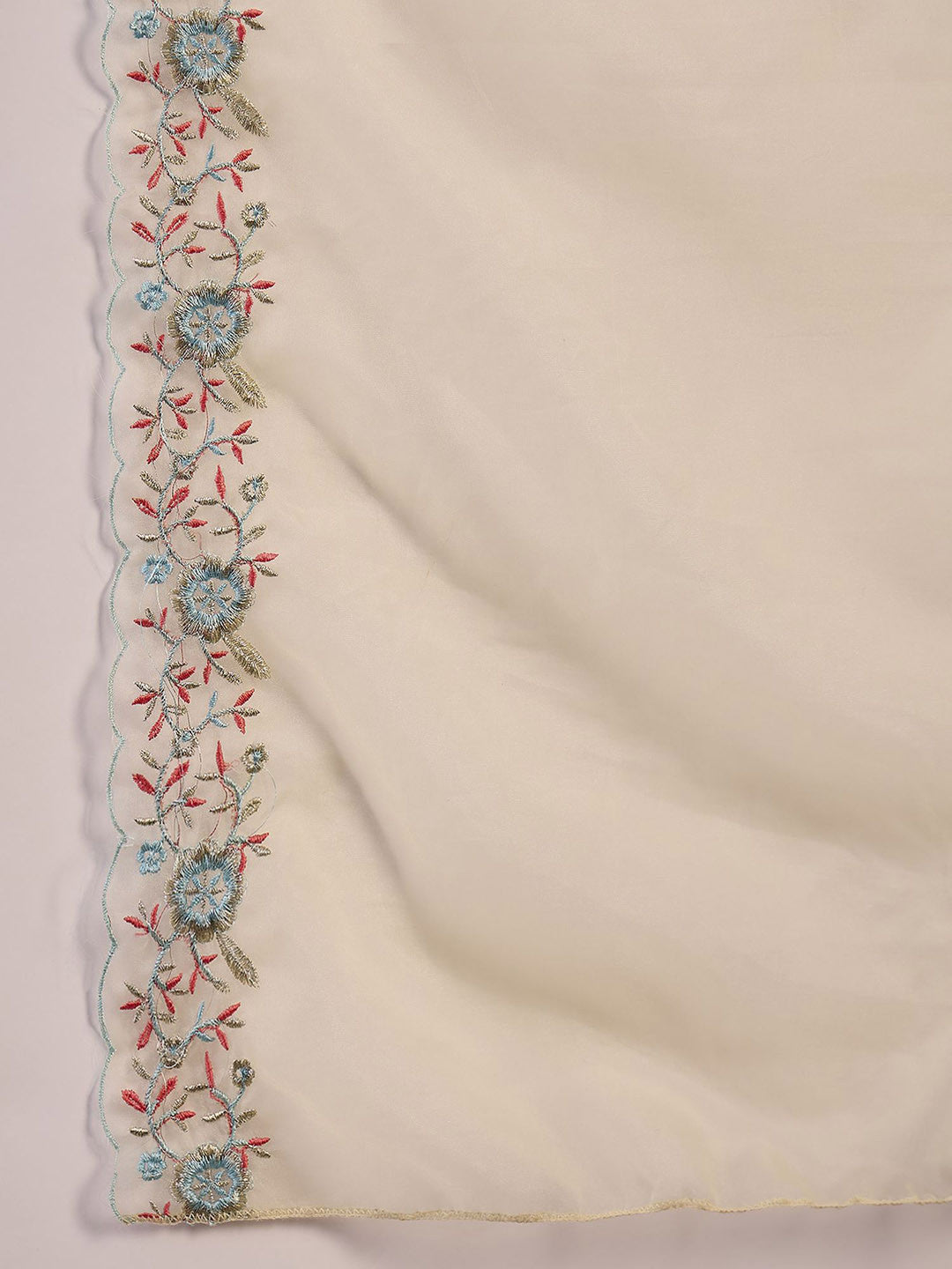 Bandhani Printed V-Neck Thread Work Anarkali Kurta Trousers & Dupatta