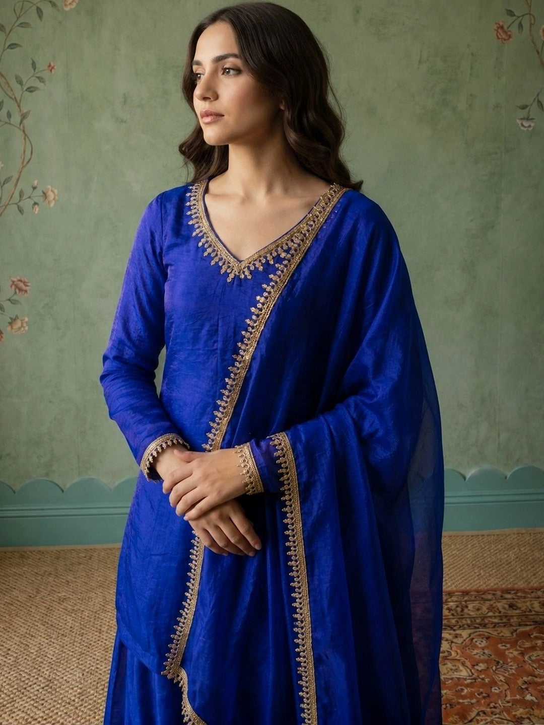 Women Regular Kurta with Sharara & With Dupatta