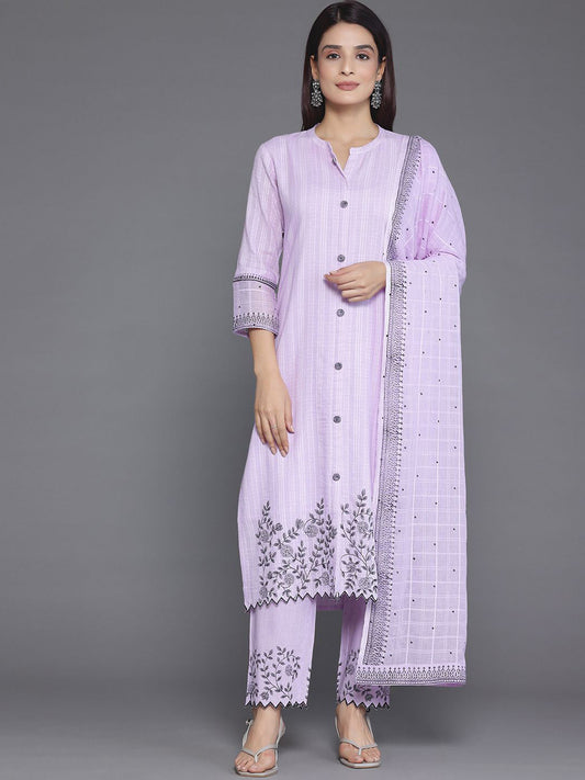 Women Floral Embroidered Kurta with Trousers & Dupatta