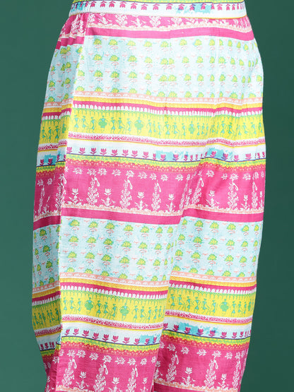 Printed Pure Cotton Kurta with Trousers