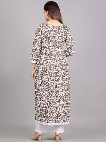 Dhiyona KL Printed Kurta with Trousers & Dupatta