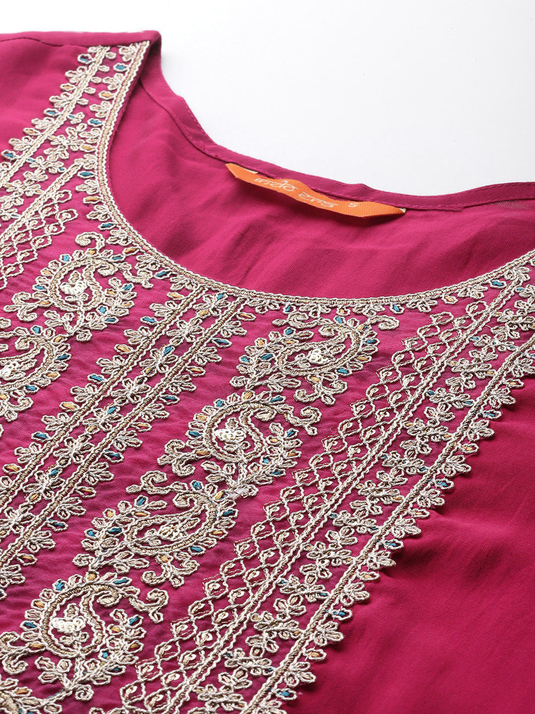 Women Ethnic Motifs Embroidered Zari Liva Kurta With Trousers & Dupatta