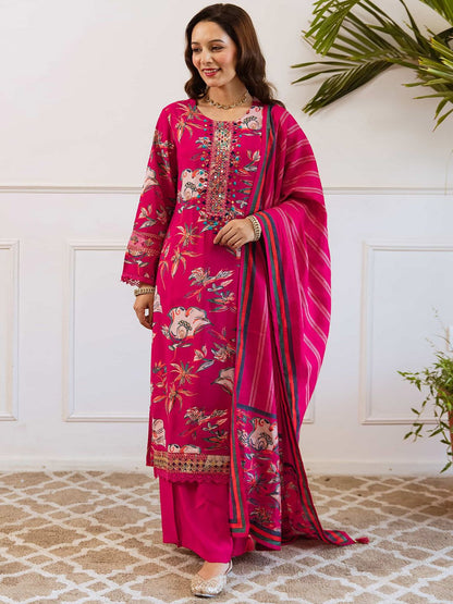 Dhiyona SN Women Floral Printed Kurta Palazzo With Dupatta Kurta Sets