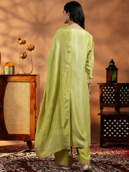 Dhiyona LL Women Floral Regular Kurta with Palazzos & With Dupatta