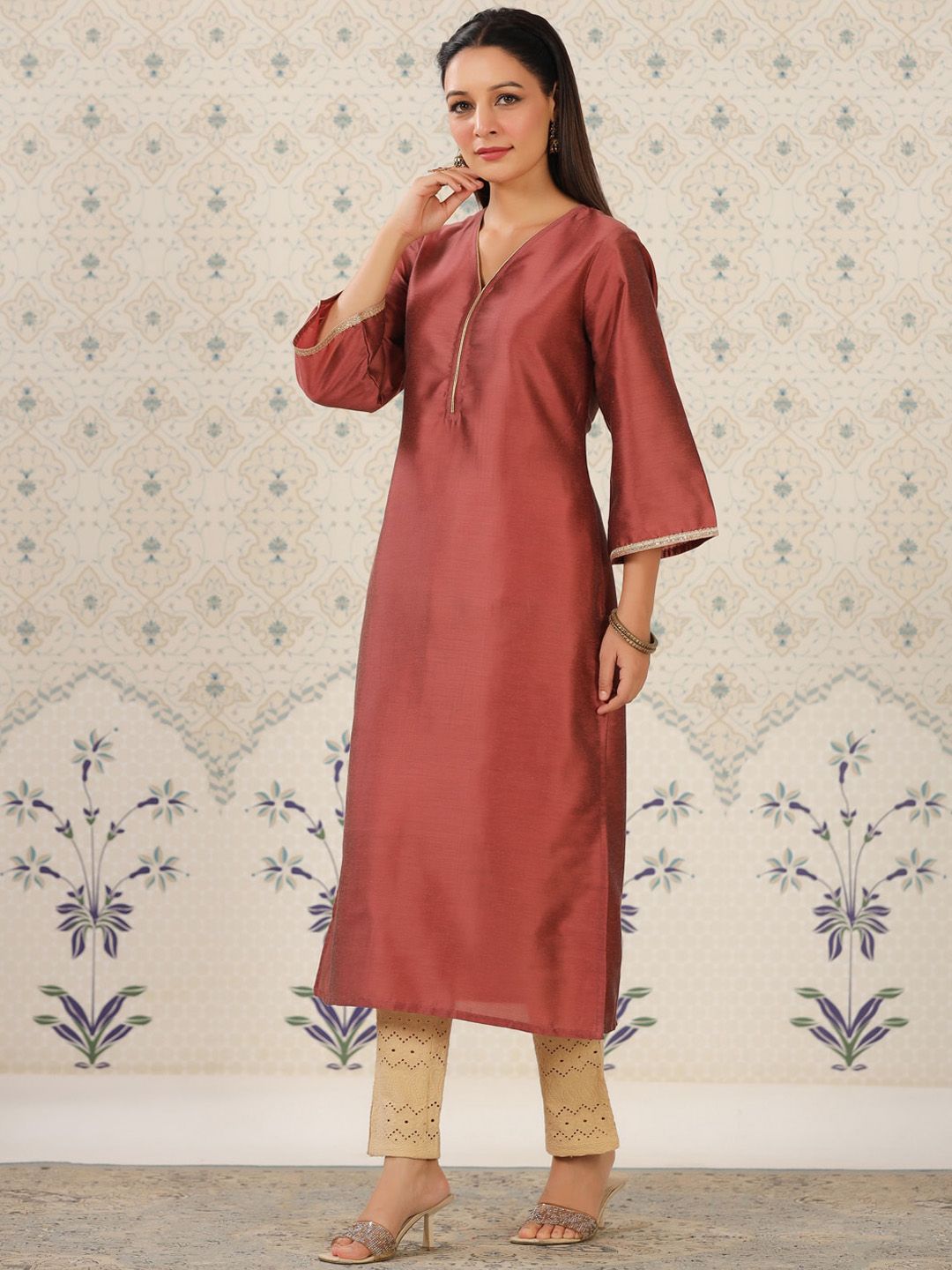 Dhiyona OD  Flared Sleeves Straight Kurta
