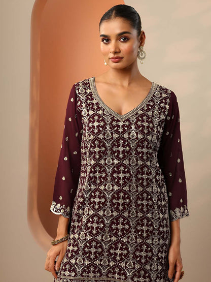 Dhiyona LL Women Ethnic Motifs Embroidered Kurta with Palazzos & Dupatta